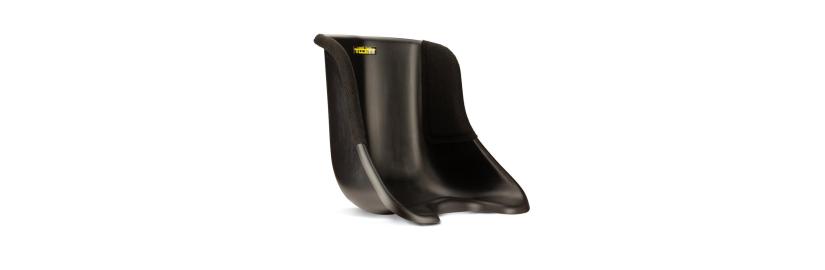 Tillet seat vacuum formed XXL , black 1/4 covered