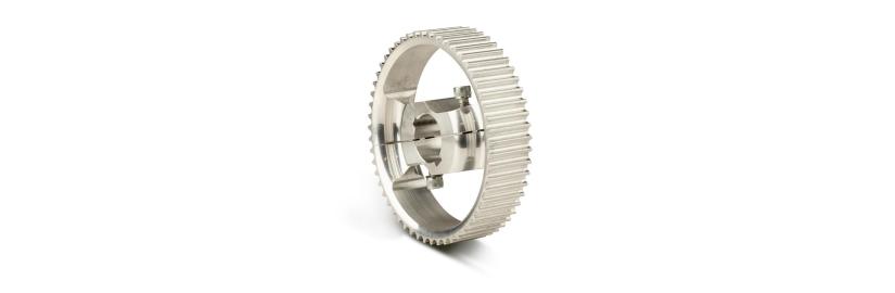 Split drive belt wheel, for 30 mm axle