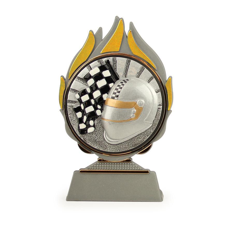 Trophée flamme casque