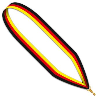 Medaillen Band schwarz/rot/gelb 22 mm breit