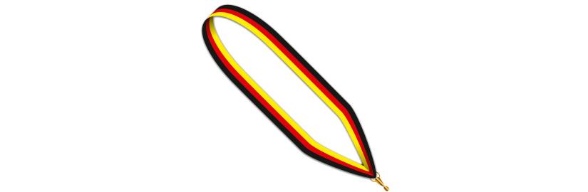 Medaillen Band schwarz/rot/gelb 22 mm breit