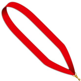 Collier médaille rouge 22 mm