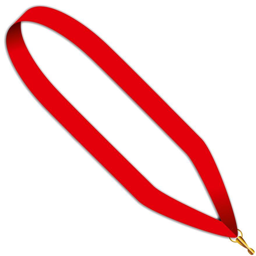 Collier médaille rouge 22 mm