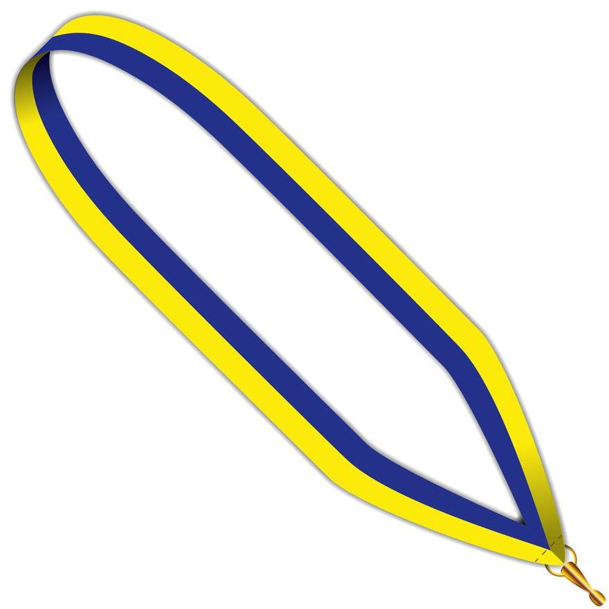 Medaillen Band blau/gelb 22 mm breit