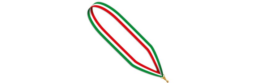 Medaillen Band green/weiß/rot 22 mm breit