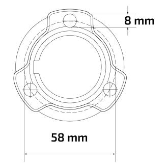 Radstern hinten 40 mm Achse