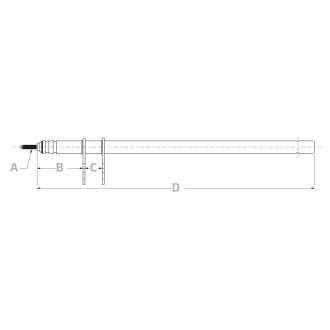 Lenksäule M8 510/85 mm für CRG