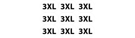 Sticker sizes