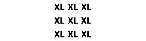 Sticker sizes