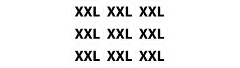 Sticker sizes