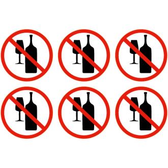 Sticker "No alcohol" Ø 30 mm