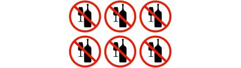 Aufkleber "Kein Alkohol" Ø 30 mm