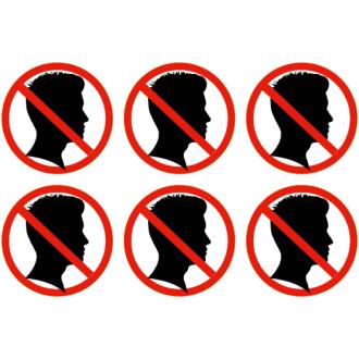 Aufkleber "Nicht ohne Helm" Ø 30 mm