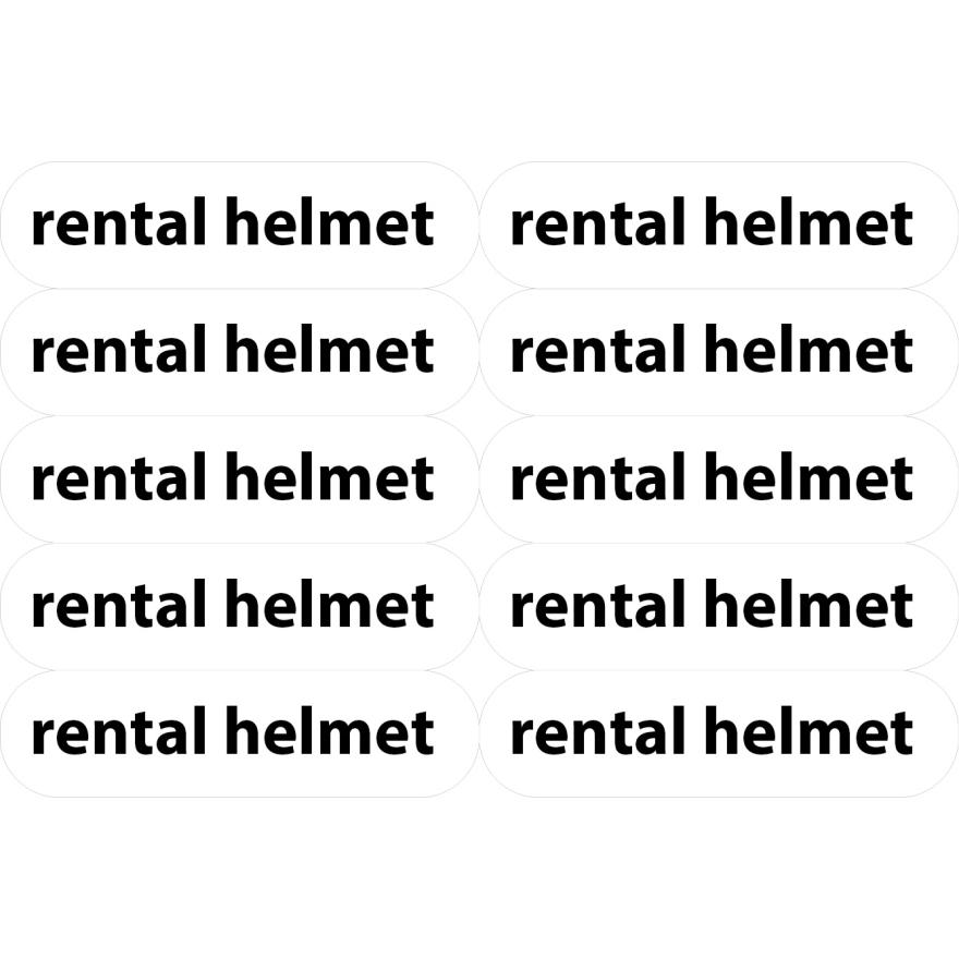 Aufkleber rental helmet