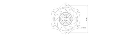 Brake disc carrier Ø 50 mm