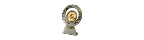 Trophäe rund Kart Gold