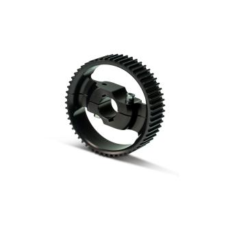 Split drive belt wheel, hard-coated for 30 mm axle
