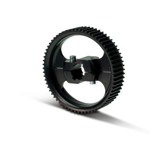 Roue à courroie d'entraînement fendue, à revêtement dur, pour axe de 30 mm