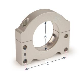 Split bearing shell for 30 mm axle and axle bearing Ø 62 mm