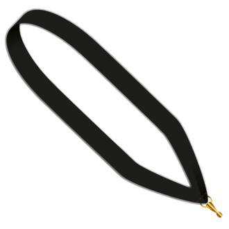 Medaillen Band schwarz 22 mm breit