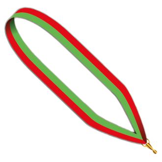 Neckband Medal red-green 22 mm