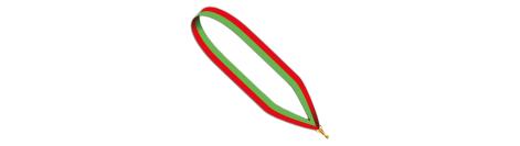 Neckband Medal red-green 22 mm