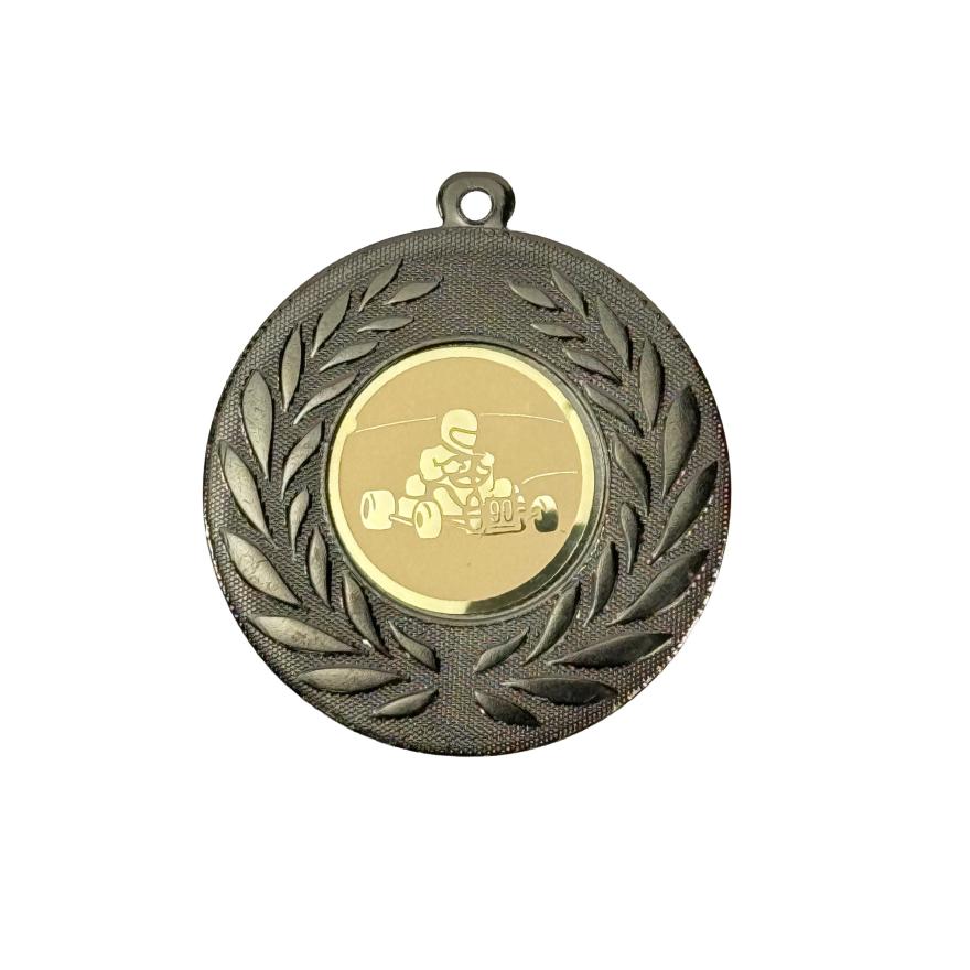 Medaille schwarz 50 mm