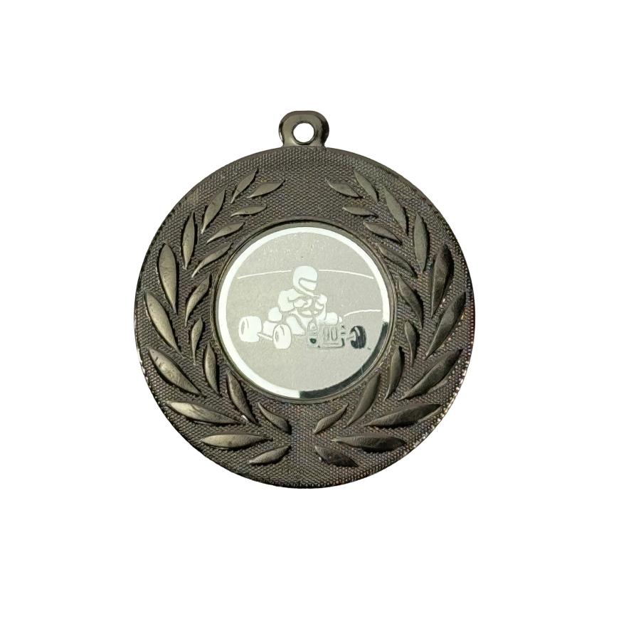 Medaille schwarz 50 mm