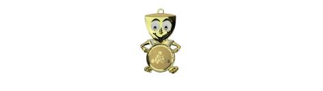 Médaille KID 60 x 30 mm or