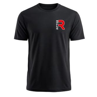 T-shirt noir unisexe personnalisé avec logo brodé