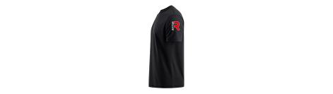 T-shirt noir unisexe personnalisé avec logo brodé