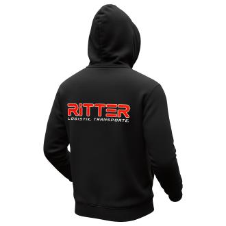 Custom unisex black Hoodie with embroidered logo