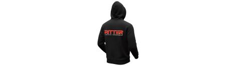 Custom unisex black Hoodie with embroidered logo