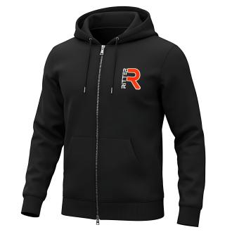 Zip-Hoodie mit Logo Stick individuell schwarz unisex