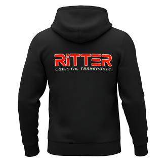 Zip-Hoodie mit Logo Stick individuell schwarz unisex
