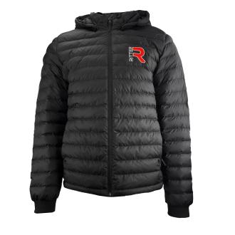 Puffer veste noir unisexe personnalisé avec logo brodé