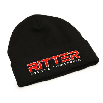Bonnet d`hiver noir unisexe personnalisé avec logo brodé