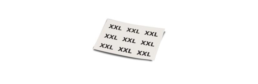 Sticker sizes