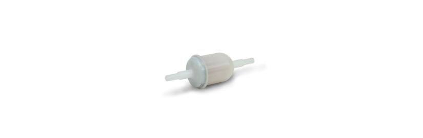 Benzinfilter für 6 + 8 mm Schlauch, Ø: 31 mm L: 105 mm