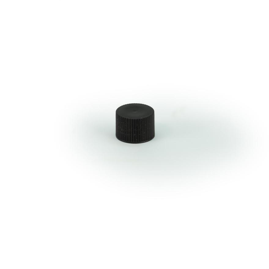 Plastic cap f. over flow tank black