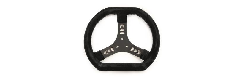 Steering wheel suede flattened