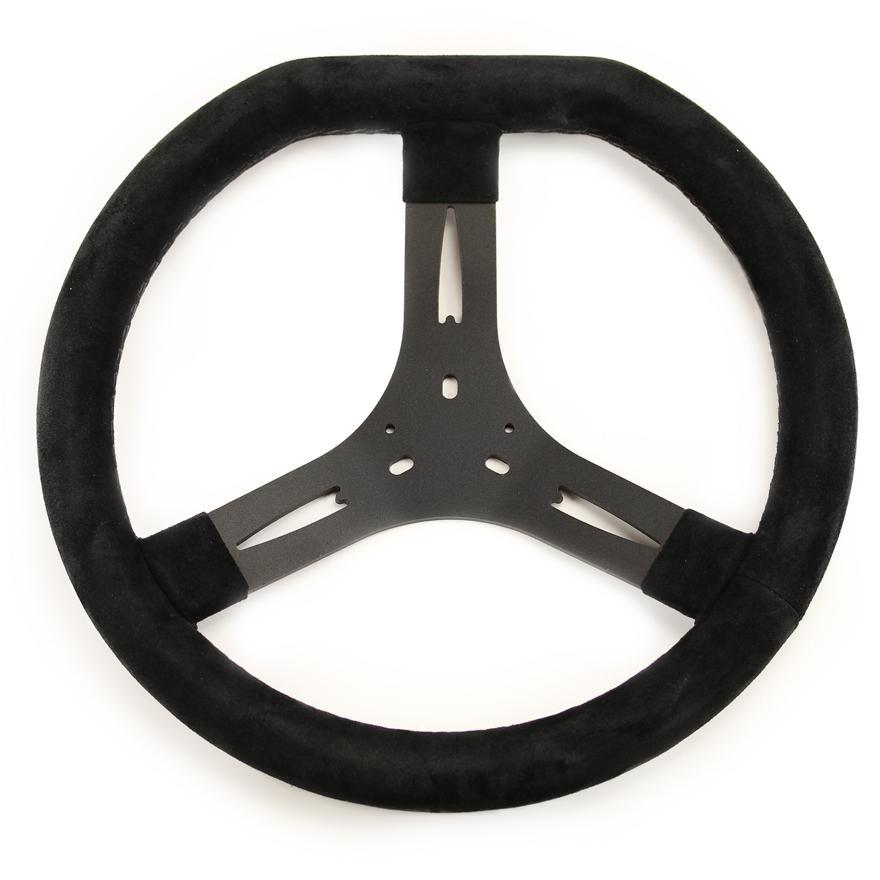 Steering wheel suede lower side flat